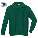 Berufsbekleidung Sweatshirt HAKRO Zip-Sweatshirt, dunkelgrün,