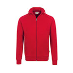 Berufsbekleidung Sweatjacke HAKRO Herren-Sweatjacke 'College', rot,
