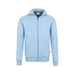 Berufsbekleidung Sweatjacke HAKRO Herren-Sweatjacke 'College', eisblau,