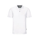 Hakro Poloshirt Cotton-Tec weiß pflegeleicht und aus temperaturregulierenden Funktionsfasern