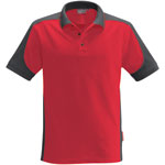 Berufsbekleidung Poloshirts HAKRO Herren-Poloshirt 'contrast performance', rot,