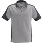 Hakro Herren-Poloshirt contrast performance mittelgrau kontrastfarbige Einsätze an Seiten, Schultern und Ärmeln