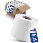 wolk Toilettenpapier BULK-Verpackung 3-lagig, 80 Rollen à 150 Blatt