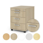 Hammerbacher Rollcontainer Solid mit Chromgriff 4 Schubladen und Auszugssperre