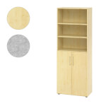 Hammerbacher Kombischrank Advanced 9 mit Bügelgriff 6 Ordnerhöhen und 3 mit Türen