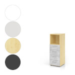 Hammerbacher Schubladen Kombischrank Advanced 9 mit Bügelgriff 3 Ordnerhöhen und 4 Schubladen