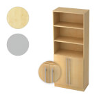 Hammerbacher Kombischrank Solid mit Relinggriff 5 Ordnerhöhen und 2 mit Türen