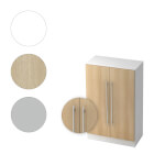 Hammerbacher Schrank Solid mit Relinggriff 3 Ordnerhöhen und Türen