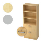 Hammerbacher Kombischrank Solid mit Chromgriff 5 Ordernhöhen und 2 Hängeregisterauszügen