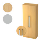 Hammerbacher Garderobenschrank Solid mit Chromgriff 5 Ordnerhöhen und Türen