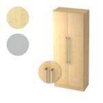 Hammerbacher Garderobenschrank Solid mit Chromgriff 5 Ordnerhöhen und Türen