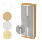 Hammerbacher Glastürenschrank Solid mit Chromgriff 5 Ordnerhöhen und Glastüren