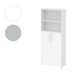 Hammerbacher Kombischrank Basic mit Bogengriff mit 5 Ordnerhöhen und 2 mit Türen