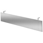 Hammerbacher Sichtblenden zum Schreibtisch-Unterbau, Material: Lochblech, silber