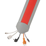 Serpa Kabelbrücke EasyLoader Flexi rot von oben zu bestücken, mit 5 Kabelkanälen