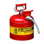 Justrite Stahl Sicherheitsbehälter Typ 2 AccuFlow mit flexiblem Metallschlauch und Dosierhebel