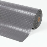 Notrax Cushion Trax Arbeitsplatzmatte grau rutschsichere Anti-Ermüdungsmatte mit Riffelblechdesign