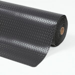 Notrax Cushion Trax Arbeitsplatzmatte schwarz rutschsichere Anti-Ermüdungsmatte mit Riffelblechdesign