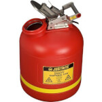 Justrite HDPE-Entsorgungsbehälter selbstschließend für brennbare und ätzende Flüssigkeiten