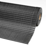 Notrax 537 Flexdek Anti-Rutschmatte für Nasszonen schwarz chemikalienbeständige Arbeitsplatzmatte mit Drainagen, ölbeständig