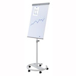Jansen Display Flipchart Scritto Vario II 680x1000 stufenlos höhenverstellbar bis 2,2 m, Stahlfuß mit 5 Rollen