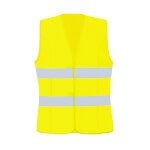 Korntex Warnweste Frankfurt Damen fluoreszierend gelb mit zwei Reflexstreifen und zwei Klettverschlüssen