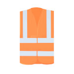 Warnschutzwesten Warnbekleidung mit Quer- und Längsstreifen Farbe: fluoreszierend orange