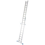 Leitern SchiebeLeitern Krause SchiebeLeiter (Alu), zweiteilig, Arbeitshöhe 7,15 m,