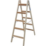Leitern Sprossen - DoppelLeitern Krause Sprossen-DoppelLeiter (Holz), Arbeitshöhe 2,78 m,