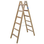 Leitern Sprossen - DoppelLeitern Krause Sprossen-DoppelLeiter (Holz), Arbeitshöhe 3,05 m,