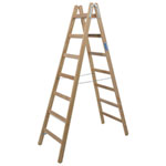 Leitern Sprossen - DoppelLeitern Krause Sprossen-DoppelLeiter (Holz), Arbeitshöhe 3,31 m,