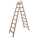 Leitern Sprossen - DoppelLeitern Krause Sprossen-DoppelLeiter (Holz), Arbeitshöhe 3,57 m,