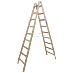 Leitern Sprossen - DoppelLeitern Krause Sprossen-DoppelLeiter (Holz), Arbeitshöhe 3,83 m,