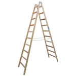 Leitern Sprossen - DoppelLeitern Krause Sprossen-DoppelLeiter, (Holz), Arbeitshöhe 4,09 m,