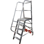 Leitern - Podestleitern KRAUSE Podestleiter Vario (Alu), einseitig besteigbar, Plattform (65 x 60 cm),