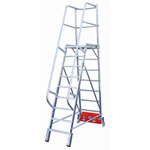 Leitern - Podestleitern KRAUSE Podestleiter Vario (Alu), einseitig besteigbar, Plattform (65 x 60 cm),