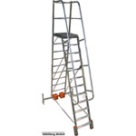 Leitern - Podestleitern KRAUSE Podestleiter Vario (Alu), einseitig besteigbar, Plattform (65 x 60 cm),
