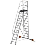 Leitern - Podestleitern KRAUSE Podestleiter Vario (Alu), einseitig besteigbar, Plattform (65 x 60 cm),