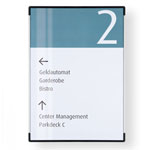 Türschild Signcode Wall Rahmen: 4 mm, Ecken aus Metalldruckguss