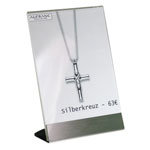 Tischaufsteller Snaprex Acrylglas zum Einschieben in Halter,