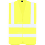Warnschutzwesten Warnbekleidung mit Quer- und Längsstreifen Farbe: fluoreszierend gelb