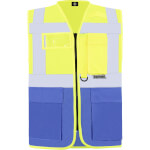 Multifunktions-Warnweste Farbe: fluoreszierend gelb-blau