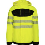 Korntex EOS HiVis Parka mit schwarzer Brust Signalgelb mit zwei Seitentaschen und Brusttasche