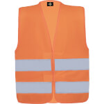 Korntex Kinderwarnweste Aarhus orange mit zwei Reflexstreifen und Klettverschluss