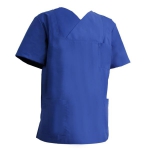 Kasack für Damen und Herren im Stil 1985 mit überlappender V-Ausschnitt, 1 Brusttasche, 2 Seitentaschen