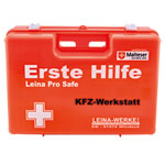 Erste Hilfe-Koffer SAN Pro Safe KFZ-Werkstatt orange mit Füllung nach DIN 13157 plus branchenspezifischer Zusatzausstattung