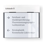 PacificX Infotafel A4 Querformat leicht gewölbtes Wandschild mit weißer Kopfleiste zum Beschriften