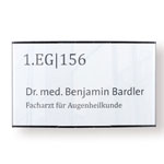 PacificX Türschild leicht gewölbtes Wandschild für Papiereinlagen