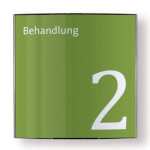 PacificX Türschild leicht gewölbtes Wandschild für Papiereinlagen