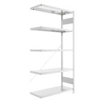 Regalsysteme Steckregale META CLIP Anbauregal, Allzweckfachbodenregale, einzeilig,